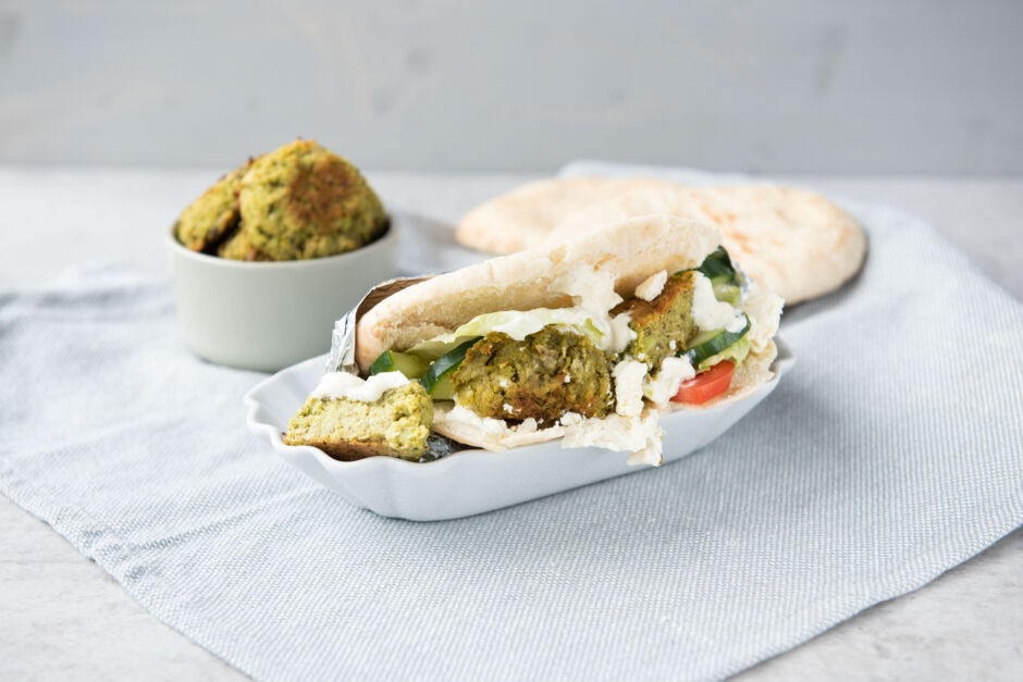 Rezept für Edamame Falafel Sandwich Kitchengirls